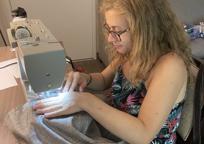 Woman sewing